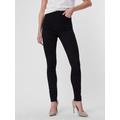 Skinny-fit-Jeans VERO MODA "VMSANDRA SHR SKINNY JEANS BLACK NOOS" Gr. L (40), Länge 32, schwarz (black) Damen Jeans Röhrenjeans