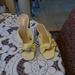 Michael Kors Shoes | New Michael Kors Yellow Front Knot Block Slide Sandals Size 7.5m | Color: Yellow | Size: 7.5