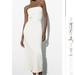 Zara Dresses | Nwt Zara Midi Dress White | Color: White | Size: Xs