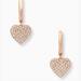 Kate Spade Jewelry | Nwt Kate Spade Yours Truly Pave Heart Drop Earrings. Perfect Valentine's Gift. | Color: Gold | Size: Os