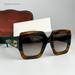 Gucci Accessories | New Gucci Gg0178s 004 Tortoise Black Brown Gradient Square Women Sunglasses | Color: Black/Brown | Size: 54x25x145