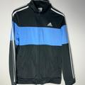 Adidas Jackets & Coats | Euc Young Boys Adidas Black Blue Track Jacket Coat Xl 18/20 Eo | Color: Black/Blue | Size: Xlb