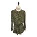 Michael Kors Tops | Michael Michael Kors Snake Print Blouse With Tie Synch Waist | Color: Black/Green | Size: M