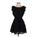 Forever 21 Casual Dress - Mini: Black Print Dresses - New - Women's Size Small