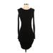 H&M Casual Dress - Bodycon: Black Solid Dresses - Women's Size X-Small