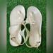 Coach Shoes | Coach Hilda Q1370 White Flat Sandals Bead Flower Burst Size 7b | Color: White | Size: 7b