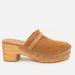 Free People Shoes | Free People Calabasas Platform Brown Suede Clog Women’s Size 40- Size 9 | Color: Tan | Size: 9