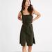 Madewell Dresses | Madewell Texture & Thread Button-Front Tank Dress | Color: Green | Size: Xs