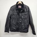 Levi's Jackets & Coats | Levi's Mens Faux Leather Aviator Bomber Jacket Black Size Small Button Zip Close | Color: Black | Size: S