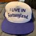 Disney Accessories | Authentic Disney Parks “I Live In Fantasyland” Snapback Hat | Color: Blue/White | Size: Os