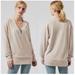 Athleta Tops | Athleta Purana V Neck Wrap Sweatshirt Women’s Size Small | Color: Cream | Size: S