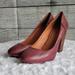 Madewell Shoes | Madewell Maroon Block Heel Dress Shoes, Women's Size 9.5, Great Condition | Color: Red/Tan | Size: 9.5