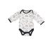 Baby Gear Long Sleeve Onesie: Ivory Floral Bottoms - Size 0-3 Month