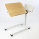 NRS Healthcare Easylift Home Hospital Height Adjustable Tiliting with Storage Overbed Table - Beech Effect