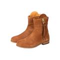 Rydale Ladies Short Suede Spanish Boots Women's Chelsea Boots Tassel Ankle Boot (Tan, UK Footwear Size System, Adult, Women, Numeric, Medium, 8)