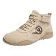 Men's British Large Casual Suede Foreign Trade Lace Up and Hook Loop Sneakers Sneaker Boots for Men (Khaki, 6.5)