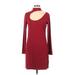 Urban Outfitters Casual Dress - Sweater Dress: Burgundy Solid Dresses - Women's Size X-Large