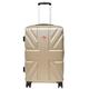 Hard Shell Luggage Union Jack Ergonomic 4 Wheel Spinner TSA Suitcase Bags Taupe (Medium)