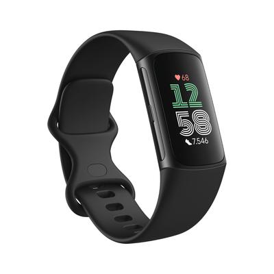 Fitnessuhr FITBIT BY GOOGLE "Charge 6" Smartwatches schwarz Fitness-Tracker