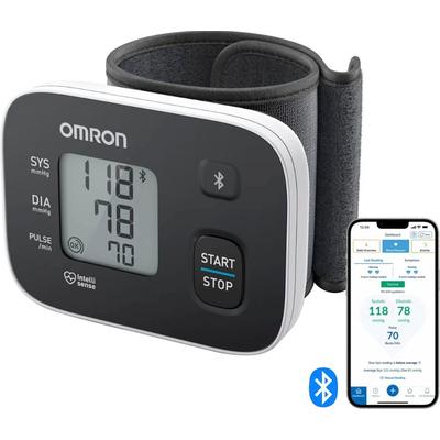 Handgelenk-Blutdruckmessgerät OMRON "RS3 Intelli IT digitales Handgelenk-Blutdruckmessgerät" Blutdruckmessgeräte schwarz Handgelenk-Blutdruckmessgerät