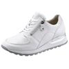 Keilsneaker WALDLÄUFER "HIROKO-SOFT", Damen, Gr. 8 (42), silber (weiß, silberfarben), Nubukleder, Nappaleder, Textil, sportlich, Schuhe Sneaker, Orthotritt Ausstattung, H-Weite, Freizeitschuh, Halbschuh, Schnürschuh
