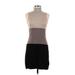 INC International Concepts Casual Dress - Sweater Dress: Gray Color Block Dresses - Women's Size Medium