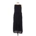 Spirit of Grace Casual Dress - Midi Crew Neck Sleeveless: Black Solid Dresses - Women's Size Medium