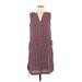 Gap Casual Dress - Mini V Neck Sleeveless: Burgundy Dresses - Women's Size X-Small