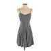 Old Navy Casual Dress - Mini: Gray Checkered/Gingham Dresses - Women's Size Small