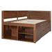 Home Decor Daybed w/ Drawers & Shelves in Brown | 34.38 H x 77.88 W x 42.48 D in | Wayfair DAGELP002022AAD