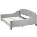 Home Decor Tufted Button Daybed Upholstered/Velvet in Gray | 33.88 H x 80.78 W x 60.68 D in | Wayfair DAGEGX001009AAE