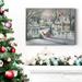 The Holiday Aisle® Village Sleigh Ride Premium Gallery Wrapped Canvas - Ready To Hang Canvas, in Brown/White | 20" H x 16" W x 1" D | Wayfair