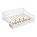 Red Barrel Studio® Svojas Full/Double Daybed Wood in White | 32.3 H x 82 W x 75.8 D in | Wayfair 786796B07DD04A37BF9E582A8E0929B1