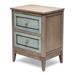 August Grove® Brodderick Solid Wood Nightstand Wood in Brown/Gray/Green | 28.25 H x 22 W x 16 D in | Wayfair D0F2EA8A8EFB47D9BB89503E56854598