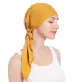 Chapeau turban musulman en coton pour femme casquettes de baseball perle de cheveux pur coton