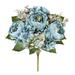 Primrue Mixed Peony Hydrangea Flower Bush Fabric in Blue | 17 H x 11 W x 11 D in | Wayfair 02ED7F58F59B4075B14D85EF416D9A90