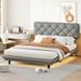 Red Barrel Studio® Alandre Storage Bed Upholstered/Linen in Gray | 39.8 H x 65.4 W x 80.3 D in | Wayfair D73A164A08F1459FB09B551EB8FD3F09