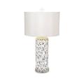 Highland Dunes Aloysuis Elegant Starfish Table Lamp Resin/Linen in White | 30 H x 16 W x 16 D in | Wayfair FE091310733B48FE99E8B03627736761