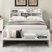 Wildon Home® Dyon Bed Wood in White/Brown | 38 H x 55.3 W x 94.1 D in | Wayfair 52F28F6EAD0546BF80C533E98507F778