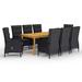 Wildon Home® Eagels Rectangular 8 - Person 78.7" L Outdoor Dining Set Wood in Black | 78.7 W x 35.4 D in | Wayfair BE005404A4744B949517812FE39C9247