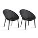 Orren Ellis Northwood Patio Chair Plastic in Black | 32.5 H x 26.25 W x 30 D in | Wayfair 8AA6BD48ACF446B095260307D7669C82