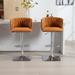 Ivy Bronx Ivaila Swivel Adjustable Height Stool Wood/Metal in Orange | 20.9 W x 20.1 D in | Wayfair 330C591459604C07AE400C52CEF515E3