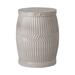 Dakota Fields Courtez Ceramic Garden Stool Ceramic in Gray | 18 H x 15 W x 15 D in | Wayfair AFC5113086694B6D90BA359E20B34986