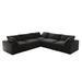 Black/Brown Sectional - Latitude Run® Faisa 5 - Piece Upholstered Sectional Linen | 33 H x 120.45 W x 40.15 D in | Wayfair