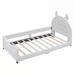 Zoomie Kids Alfonza Twin Daybed Upholstered/Velvet, Wood in White | 46.1 H x 41.3 W x 78.7 D in | Wayfair 7477CE2E0F594805A2B09790128AE8BB