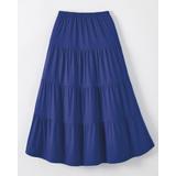 Blair Women's Haband Women’s Jersey-Knit Tiered Midi Skirt - Blue - L - Average