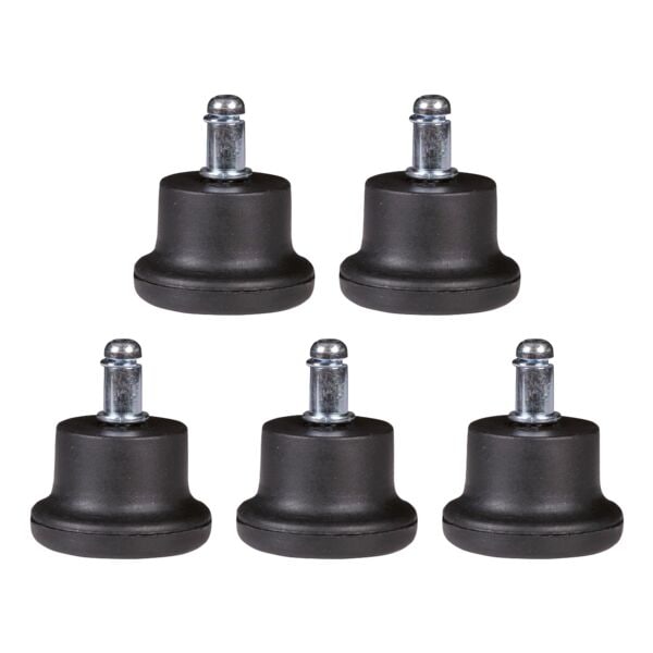 Amstyle 5er-Pack Bodengleiter für Hartböden für Bürostühle schwarz