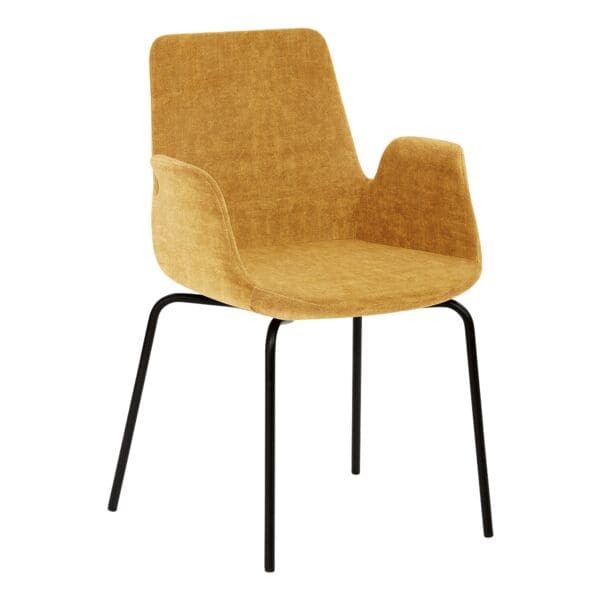 mayer Sitzmöbel Besucherstuhl »myHELIOS« 4-Fuß-Gestell schwarz gelb, 48 cm