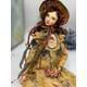 Autor-Puppe als Sammlerstück in einem Kleid. OOAK Kunstpuppe. Autor der handgefertigten Puppen.