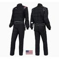 Simpson Racing 4902231 SFI-15 Drag Racing 1-Piece Suit Adult Medium Black